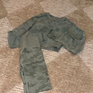Camo Olive Green Athletic Set